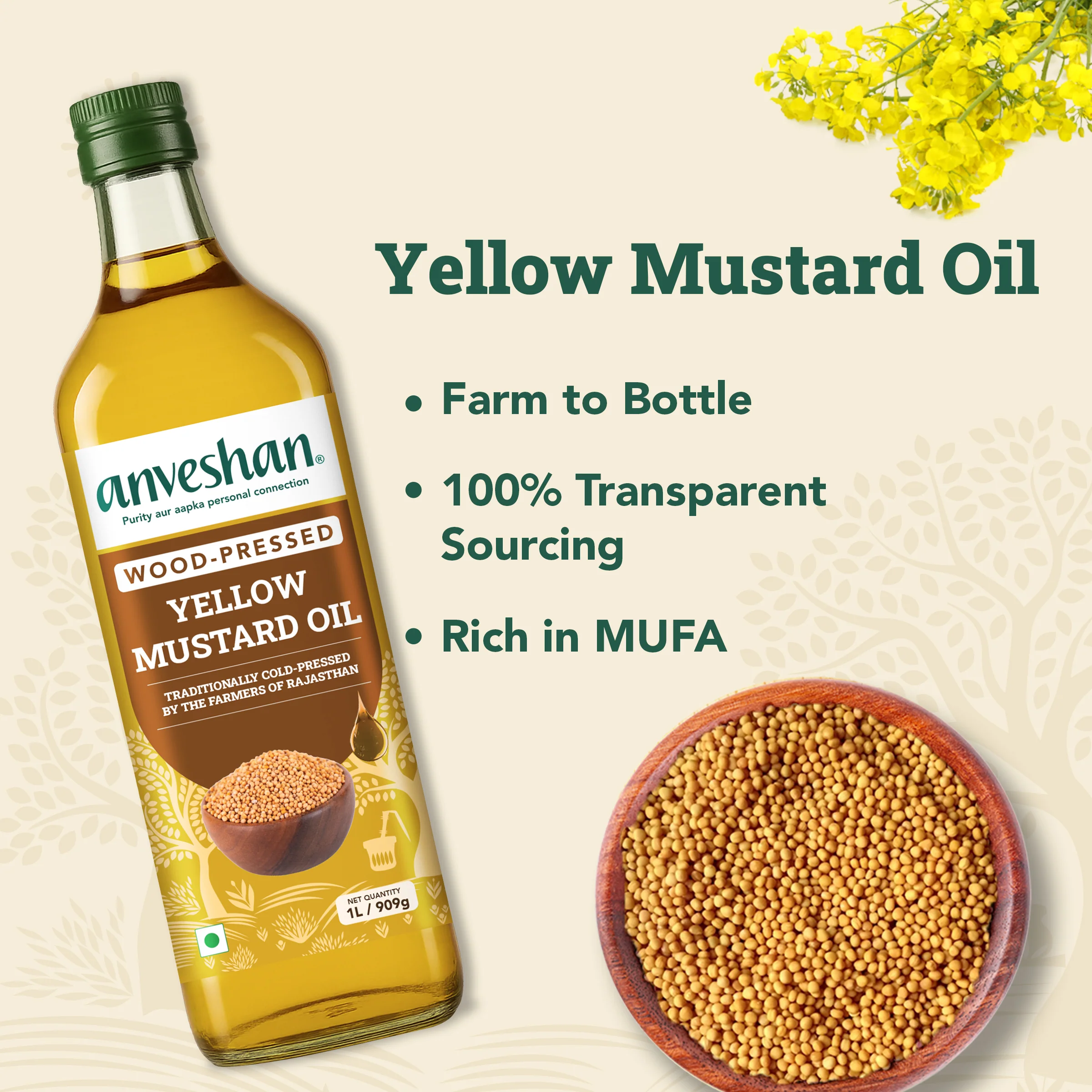 Wood-Pressed Yellow Mustard Oil - Image 6